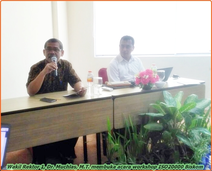 Wakil rektor 1 UAD buka acara workshop ISO 20000 Biskom